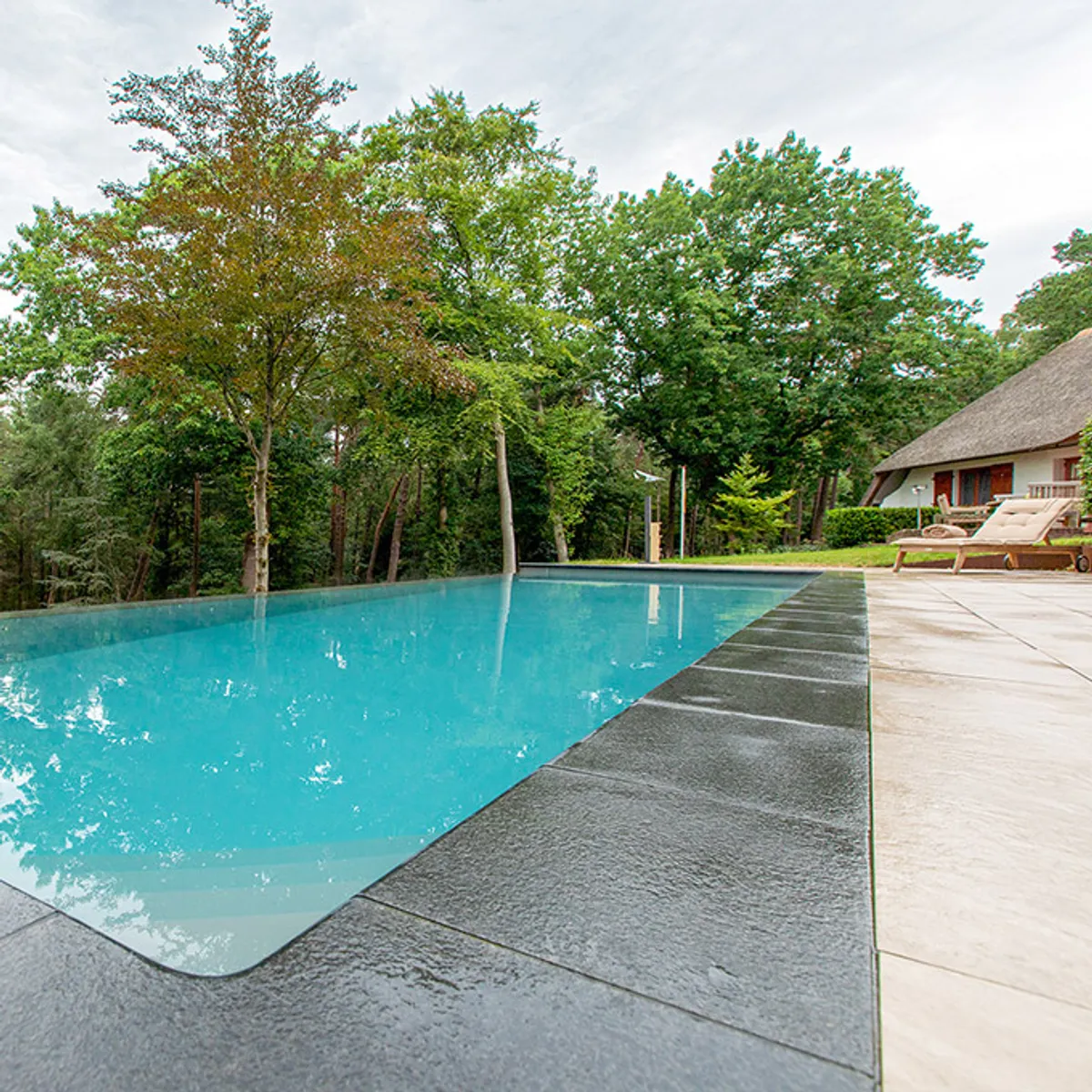Overloopzwembad in tuin - Maatwerk zwembad kopen